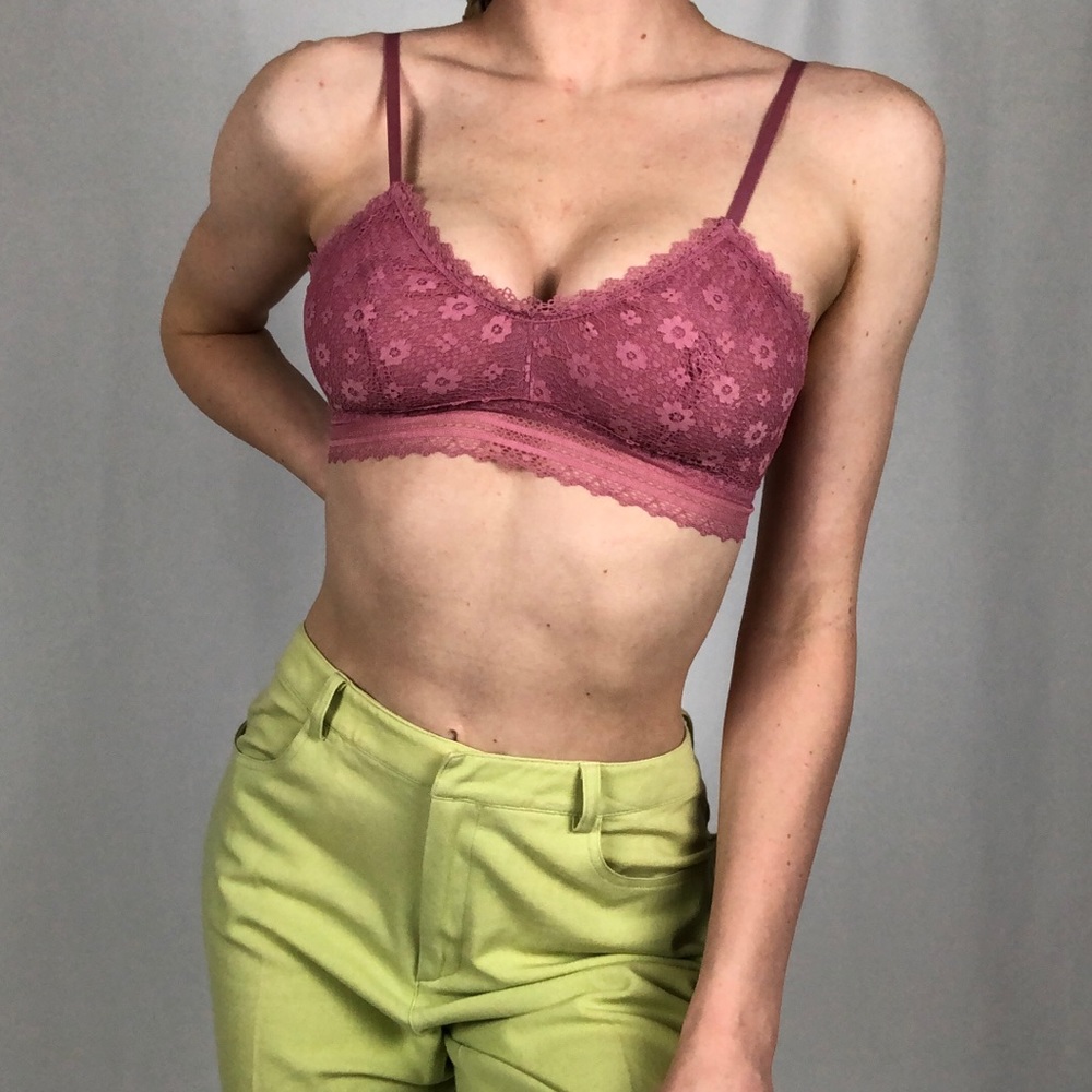 Pink Lace Bralette S